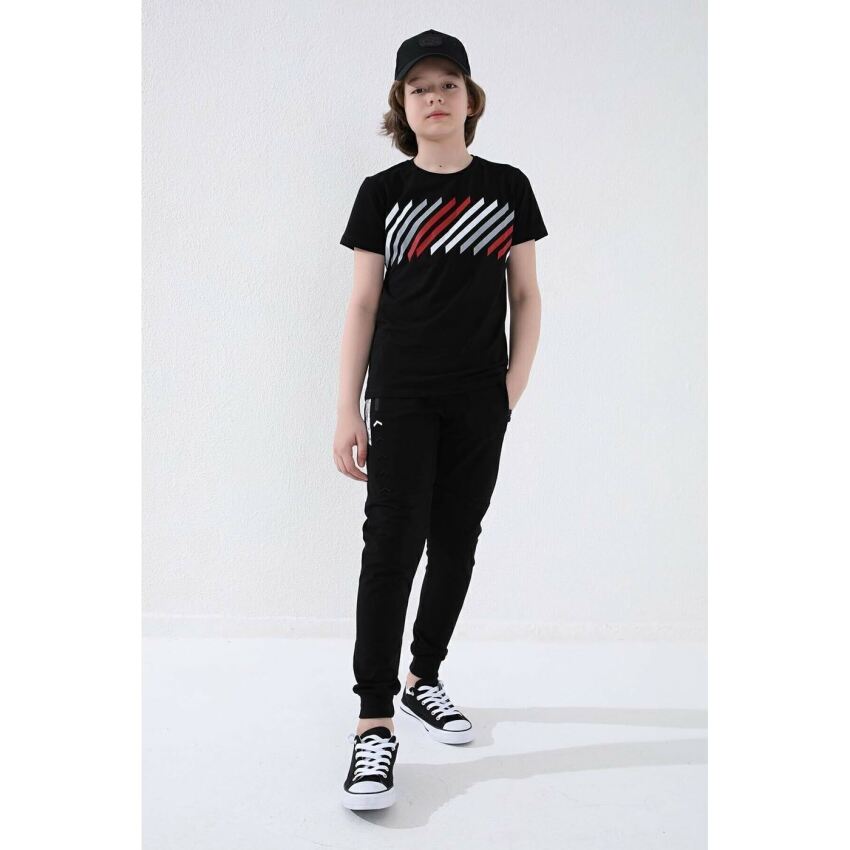 Tommy Life ERKEK GARSON EŞOFMAN JOGGER SİYAH Çocuk Eşofman Altı T07EG-64052-01 - 1
