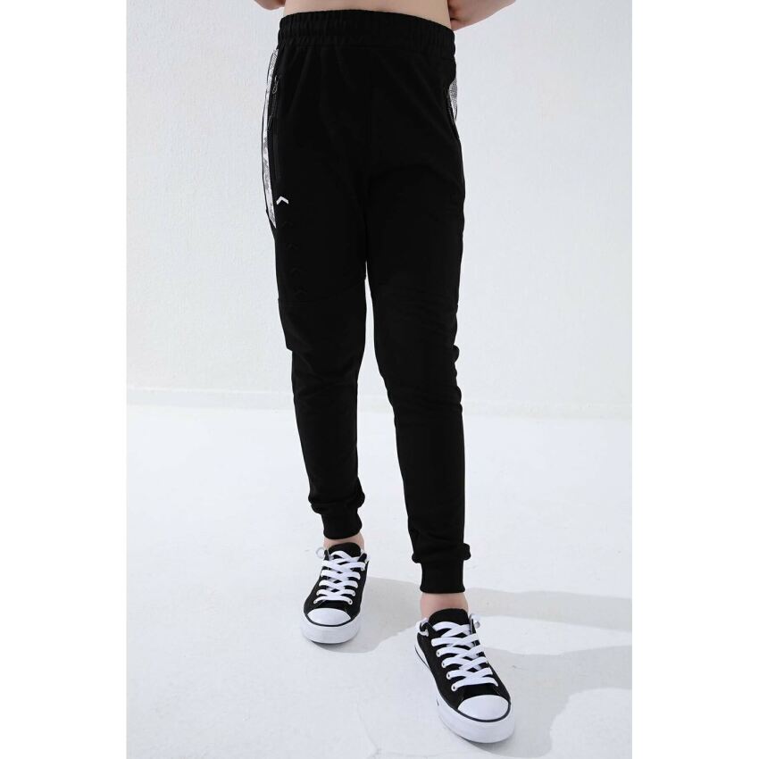 Tommy Life ERKEK GARSON EŞOFMAN JOGGER SİYAH Çocuk Eşofman Altı T07EG-64052-01 - 5