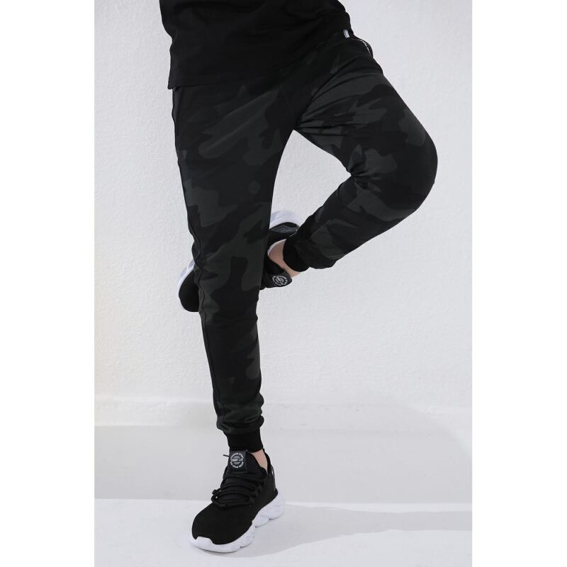 Tommy Life ERKEK GARSON EŞOFMAN JOGGER Siyah-Kamuflaj Çocuk Eşofman Altı T07EG-64053-178 - 7