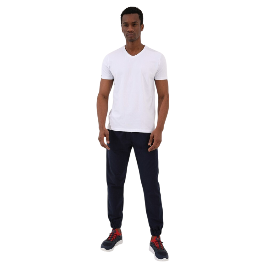 Tommy Life V Yaka Beyaz Erkek Tshirt - 1