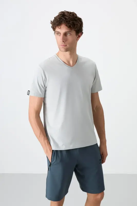 Tommy Life Erkek T-Shirt V Yaka Erkek Tshirt - 1