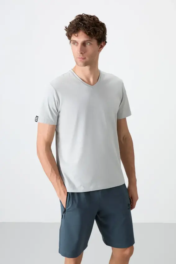 Tommy Life Erkek T-Shirt V Yaka Erkek Tshirt - 1