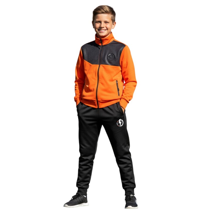 Tommy Life Garson Ceket/Jogger Turuncu Çocuk Eşofman Takımı - 1