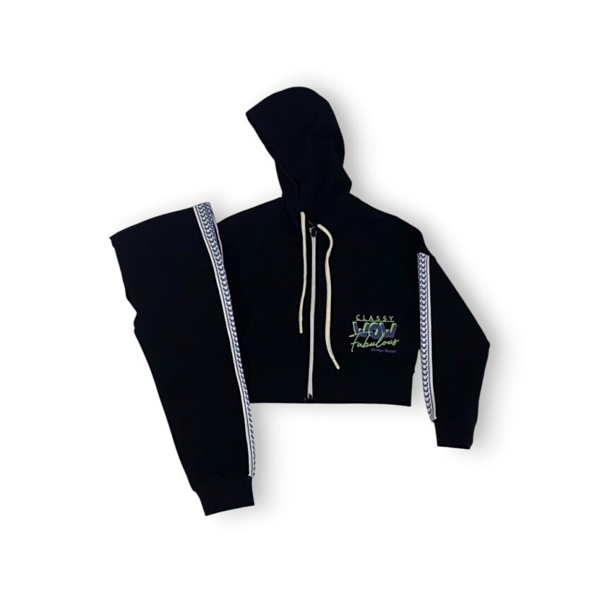 Tommy Life Kız Garson Eşofman Takım Ceket/Jogger Çocuk Eşofman Takımı - 1