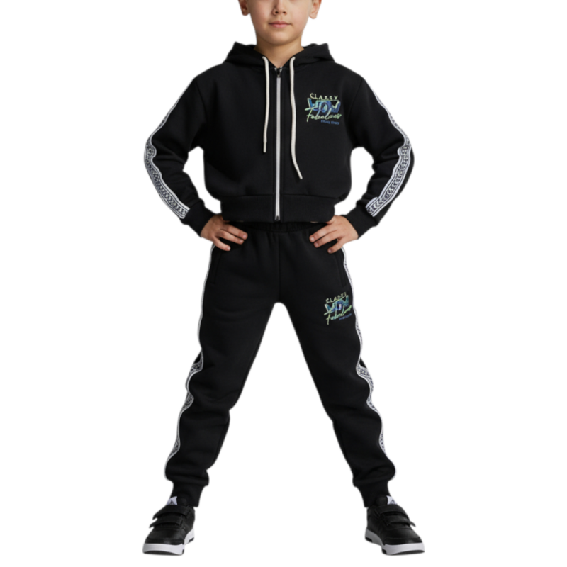 Tommy Life Kız Garson Eşofman Takım Ceket/Jogger Çocuk Eşofman Takımı - Tommy Life