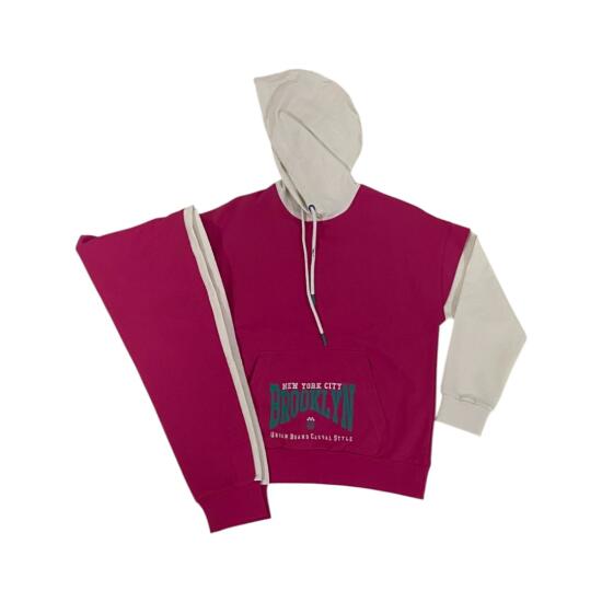 Tommy Life Kız Garson Oversize Eşofman Takım Sweat/Jogger Çocuk Eşofman Takımı - 1