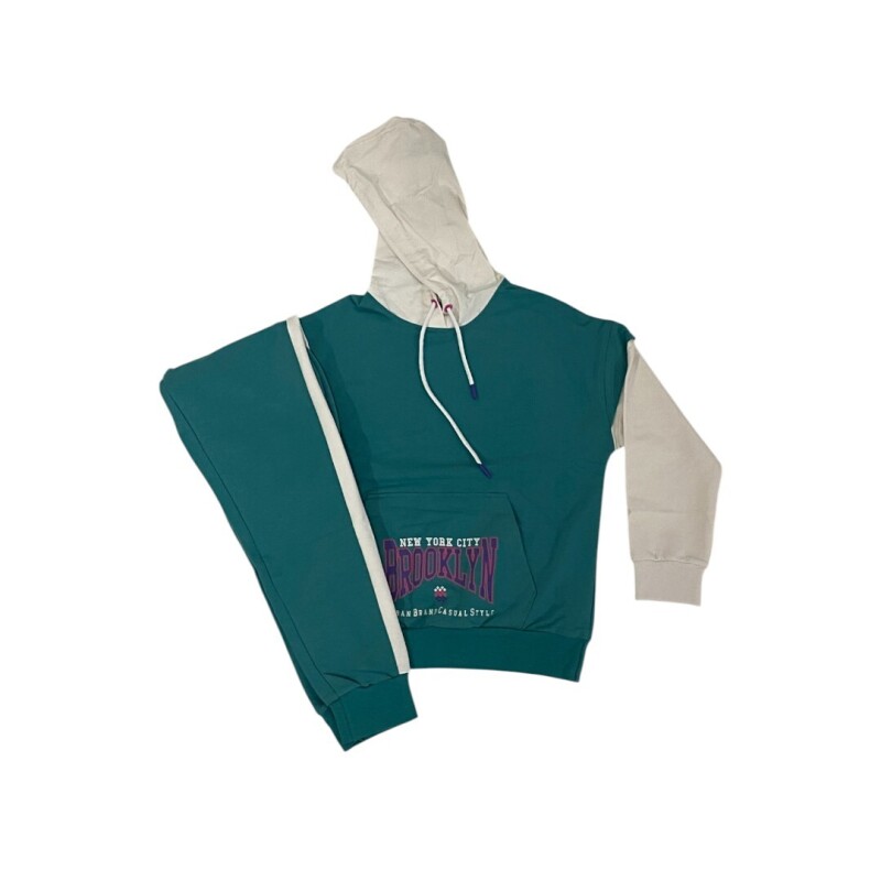 Tommy Life Kız Garson Oversize Eşofman Takım Sweat/Jogger Çocuk Eşofman Takımı - Tommy Life