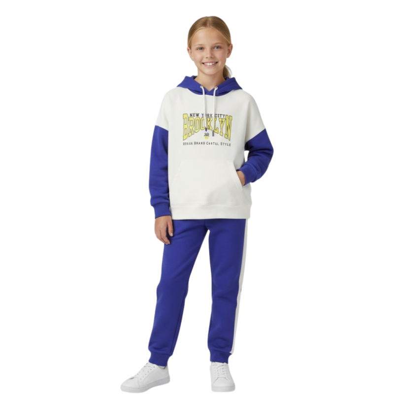 Tommy Life Kız Garson Oversize Çocuk Eşofman Takımı - 1