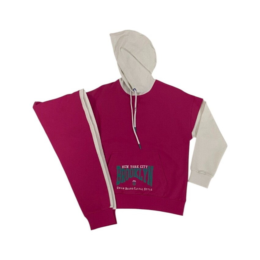 Tommy Life Kız Garson Oversize Eşofman Takım Sweat/Jogger Çocuk Eşofman Takımı - 1