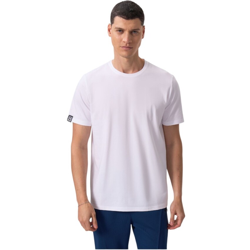 Tommy Life O Yaka Beyaz Erkek Tshirt - 1
