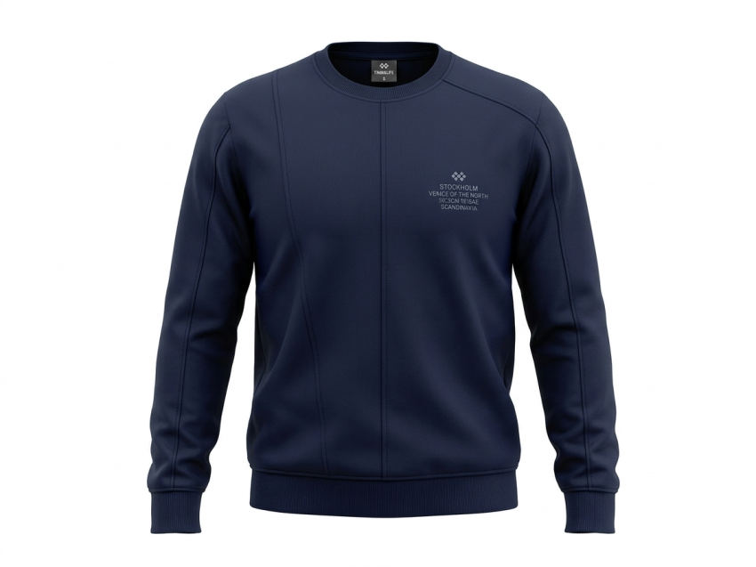 Tommy Life O Yaka Lacivert Erkek Sweatshirt - 1