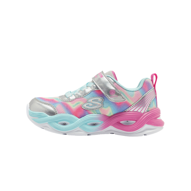 Skechers Twisty Glow - Sorbet Swirl Gri Çocuk Günlük Ayakkabı - Skechers