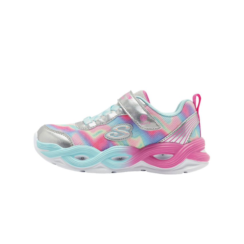 Skechers Twisty Glow - Sorbet Swirl Gri Çocuk Günlük Ayakkabı - 1