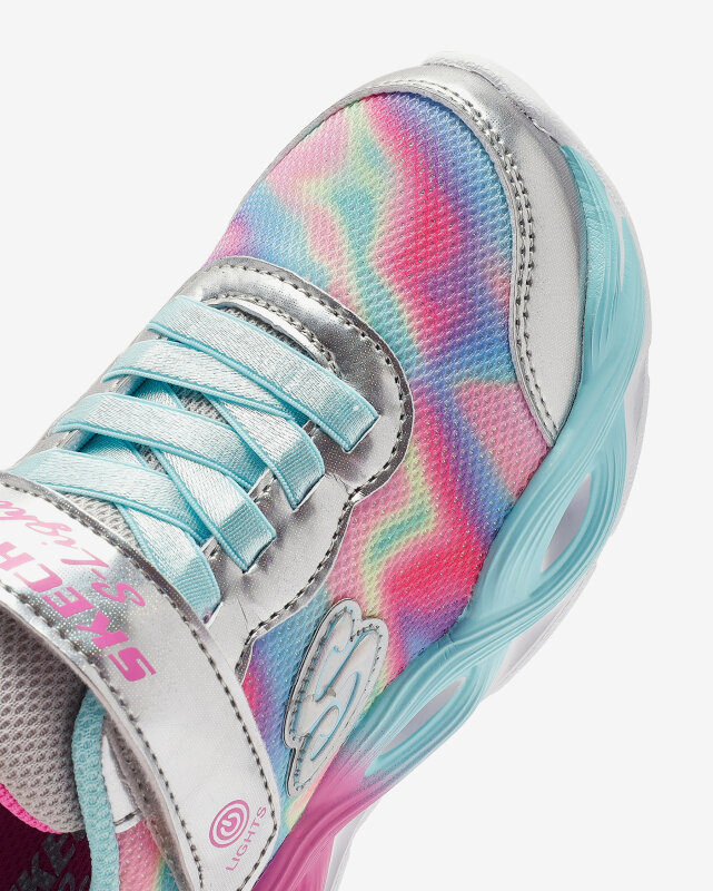 Skechers Twisty Glow - Sorbet Swirl Gri Çocuk Günlük Ayakkabı - 7