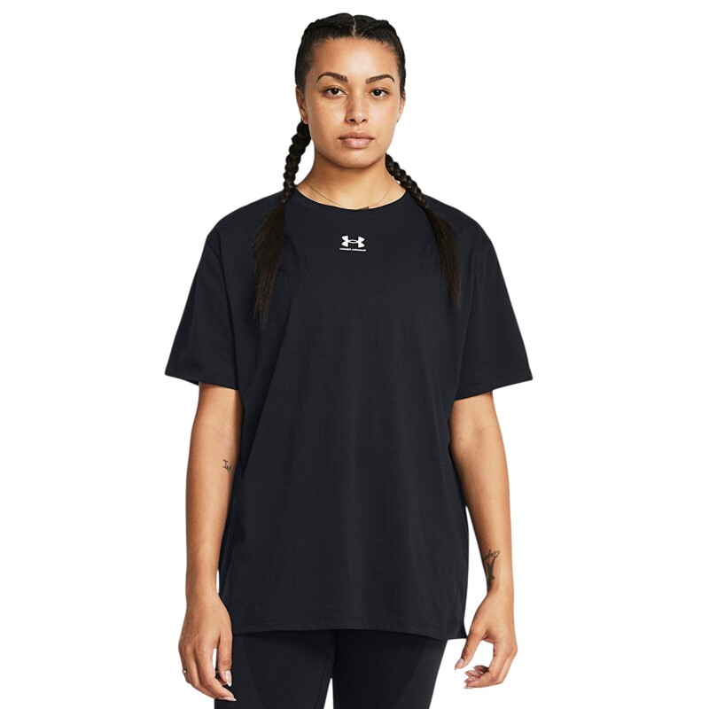 Under Armour Campus Oversize SS Siyah Kadın Tshirt - 1