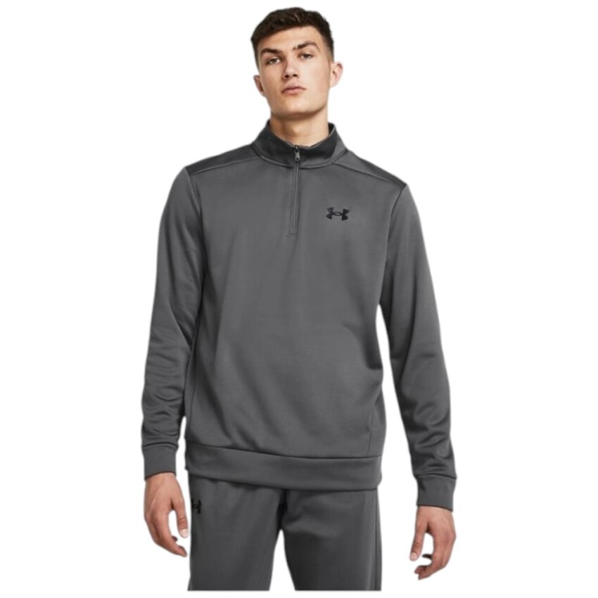 Under Armour Fleece 1/4 Zip Gri Erkek Sweatshirt - 1
