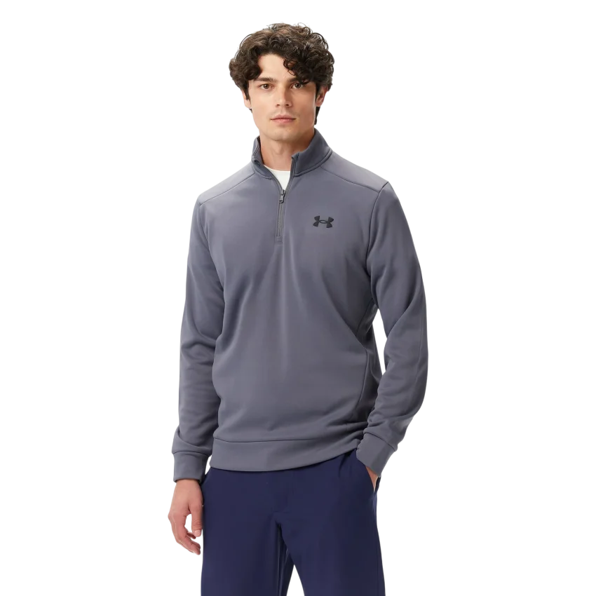Under Armour Fleece 1/4 Zip Gri Erkek Sweatshirt - 1