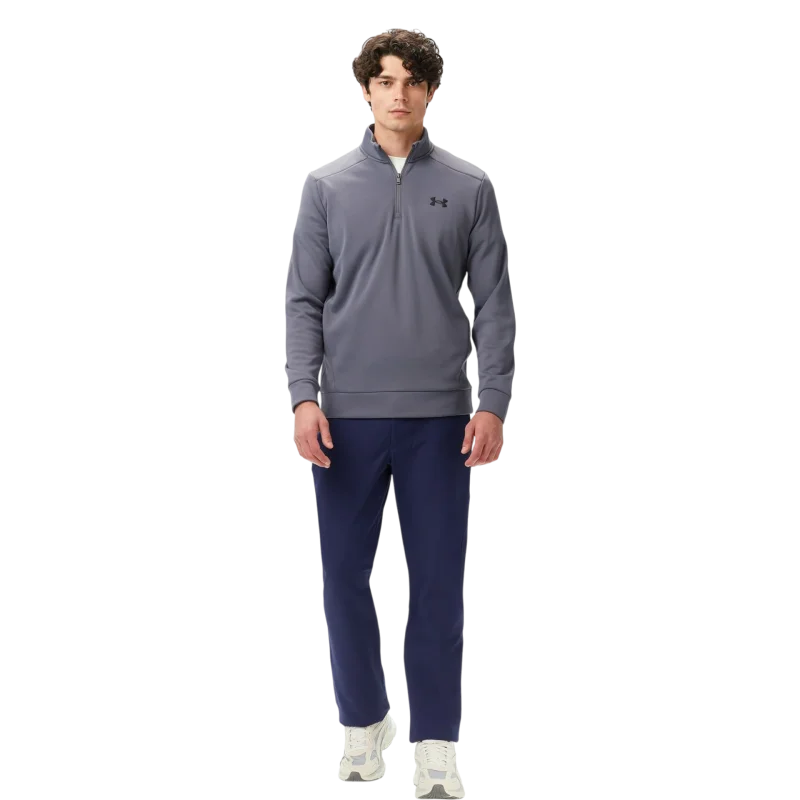 Under Armour Fleece 1/4 Zip Gri Erkek Sweatshirt - 3