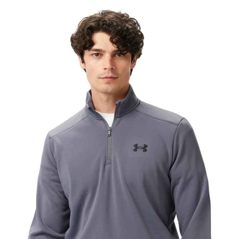Under Armour Fleece 1/4 Zip Gri Erkek Sweatshirt - 4