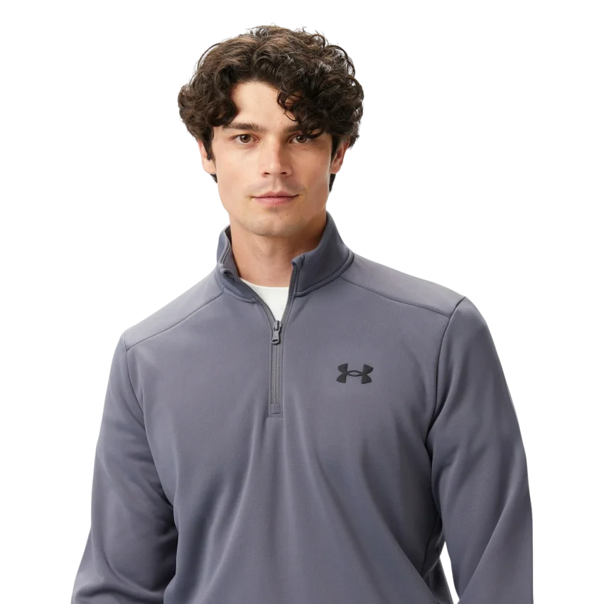 Under Armour Fleece 1/4 Zip Gri Erkek Sweatshirt - 4