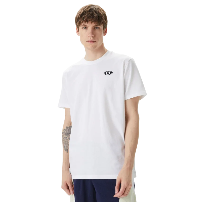 Under Armour Heavyweight LC Patch Beyaz Erkek Tshirt - 1
