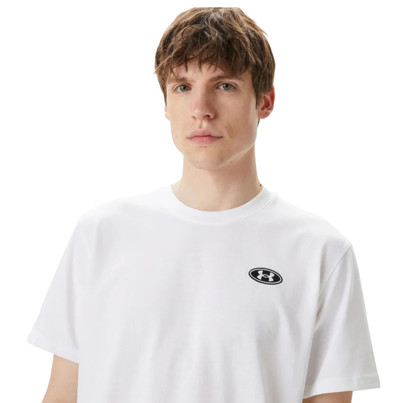 Under Armour Heavyweight LC Patch Beyaz Erkek Tshirt - 4
