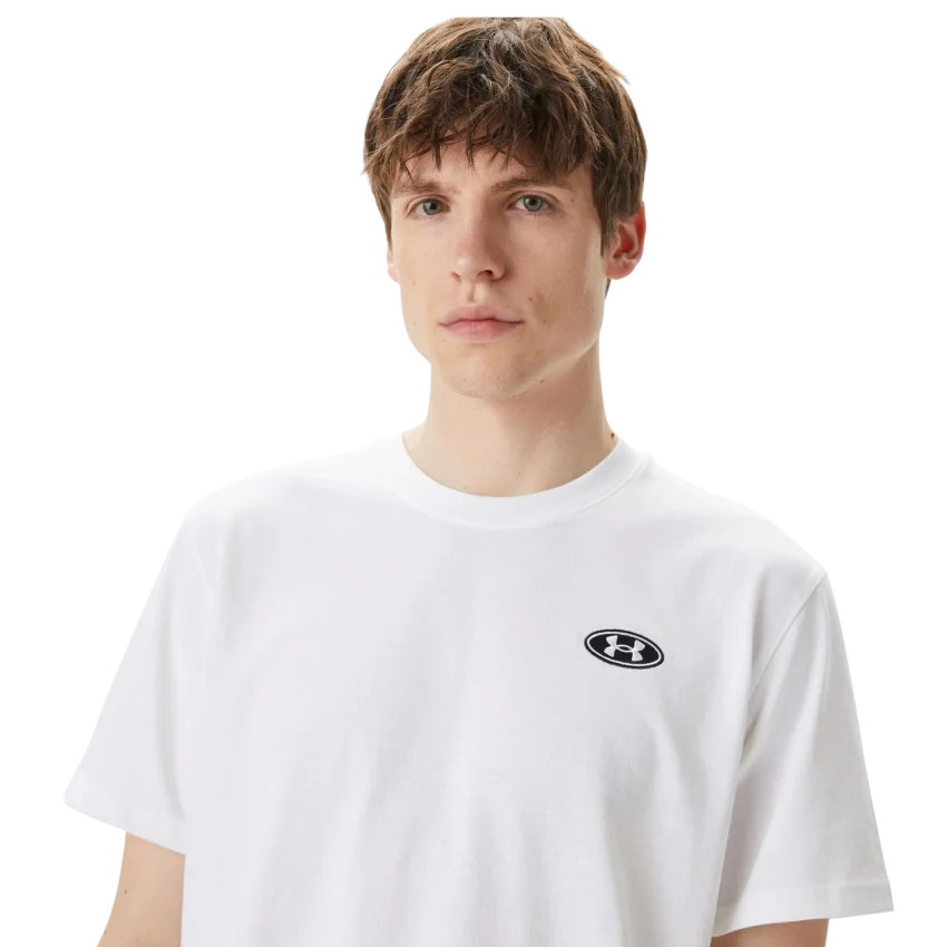 Under Armour Heavyweight LC Patch Beyaz Erkek Tshirt - 4