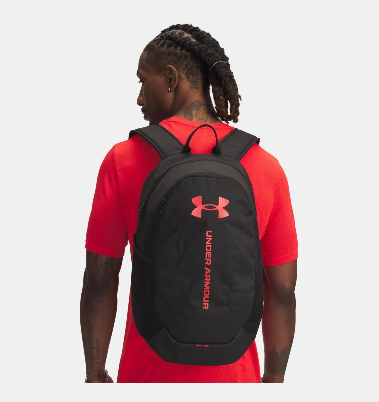 Under Armour Hustle Lite Siyah-Kırmızı Unisex Sırt Çantası - 5