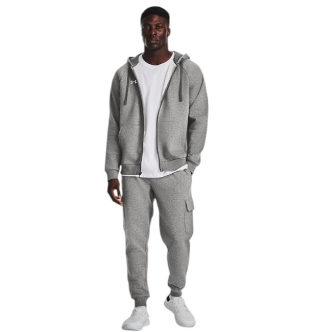 Under Armour Rival Fleece FZ Hoodie Gri Erkek Sweatshirt - 3