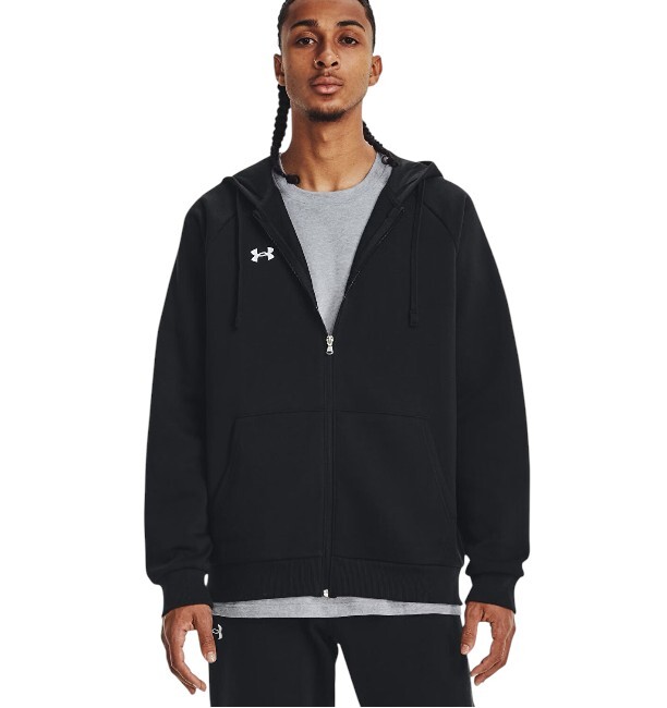 Under Armour Rival Fleece FZ Hoodie Siyah Erkek Sweatshirt - 1