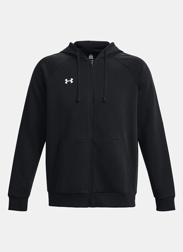 Under Armour Rival Fleece FZ Hoodie Siyah Erkek Sweatshirt - 4