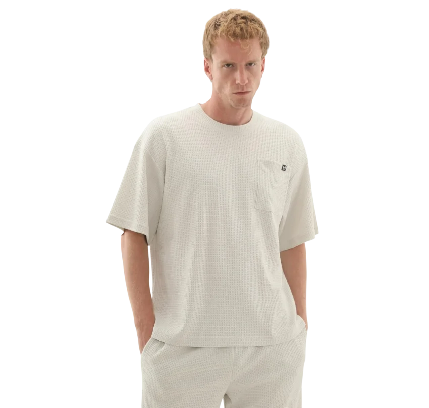 Under Armour Rival Waffle Crew BEYAZ Erkek Tshirt - 4