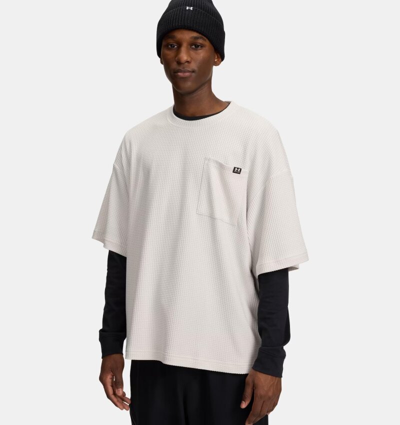 Under Armour Rival Waffle Crew BEYAZ Erkek Tshirt - 1