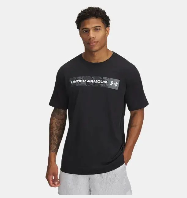 Under Armour UA Camo Chest Stripe SS Erkek Tshirt - Under Armour