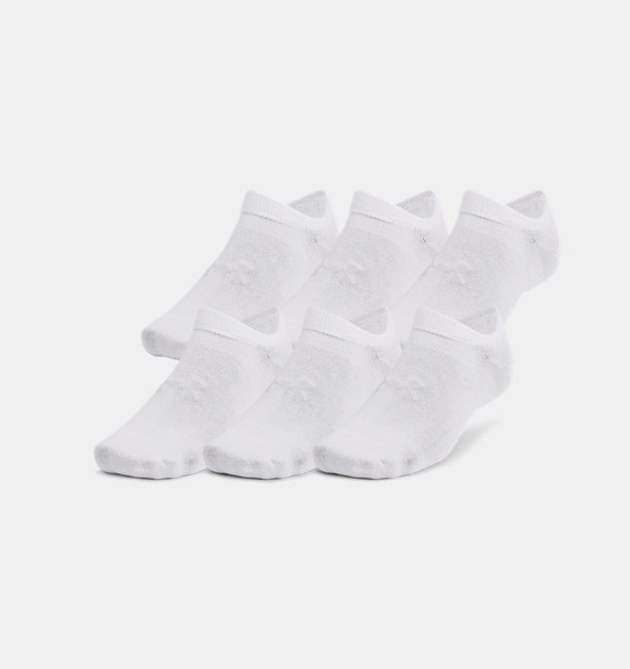 Under Armour UA Essential No Show 6pk Beyaz Unisex Çorap - 4