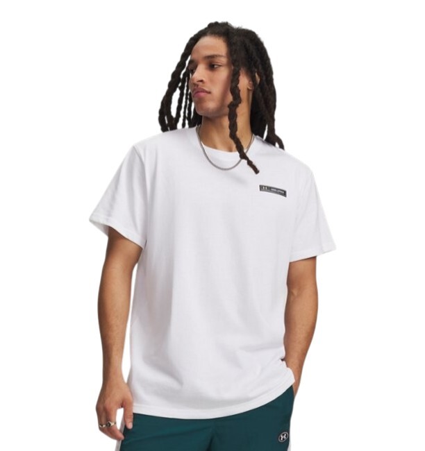 Under Armour UA HW Armour Label SS Beyaz Erkek Tshirt - 1
