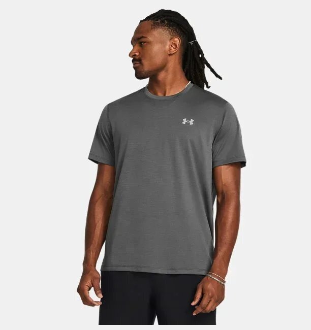 Under Armour UA Launch Shortsleeve Gri Erkek Tshirt - 1