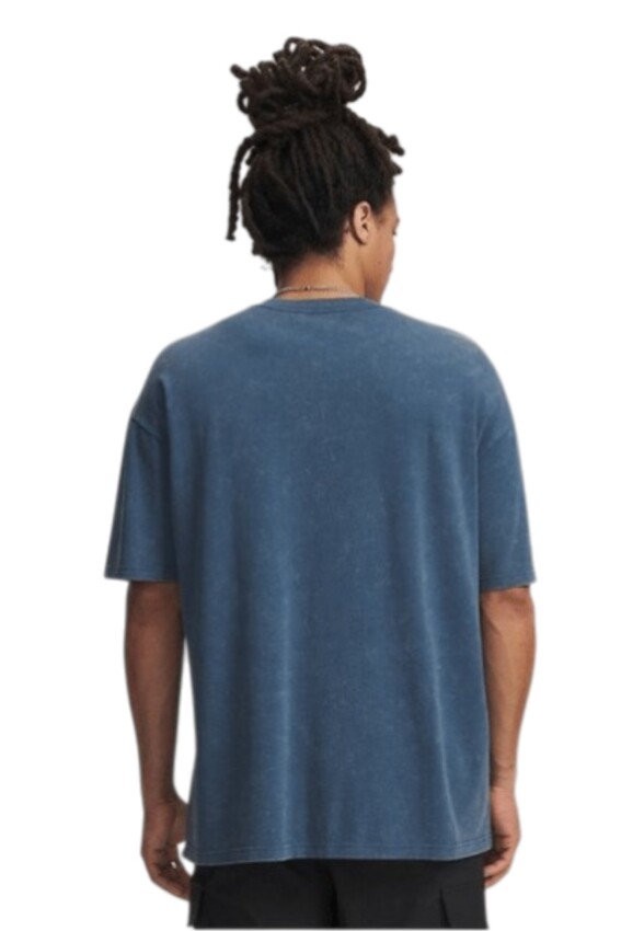 Under Armour UA M HW OS Logo Wash SS Mavi Erkek Tshirt - 2