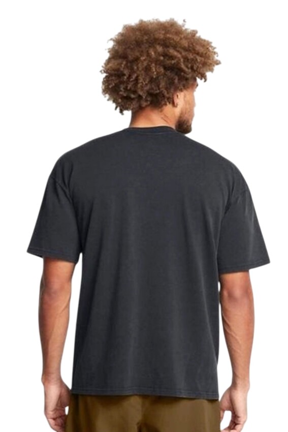 Under Armour UA M HW OS Logo Wash SS Siyah Erkek Tshirt - 2