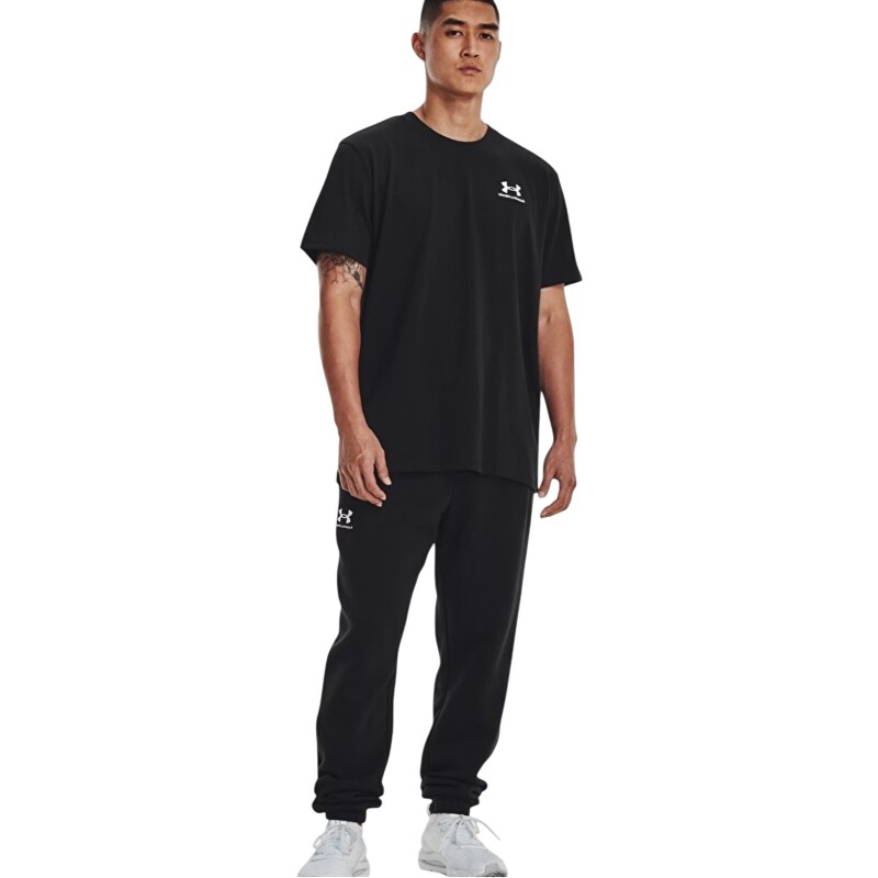 Under Armour UA M Logo Emb Heavyweight SS Siyah Erkek Tshirt - 3
