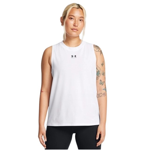 Under Armour UA Rival Muscle Tank Beyaz Kadın Atlet - Under Armour