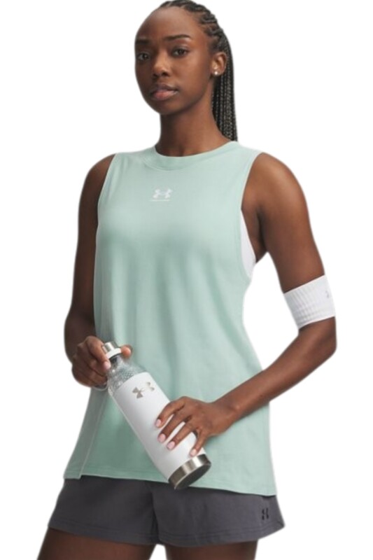 Under Armour UA Rival Muscle Tank Mavi Kadın Atlet - 1