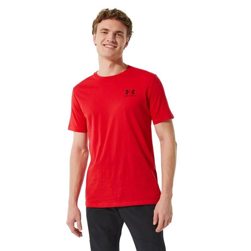 Under Armour UA Sportstyle Lc Ss Kırmızı-Siyah Erkek Tshirt 