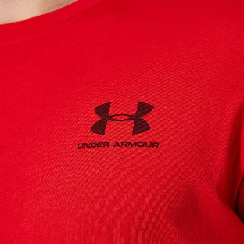 Under Armour UA Sportstyle Lc Ss Kırmızı-Siyah Erkek Tshirt - 4