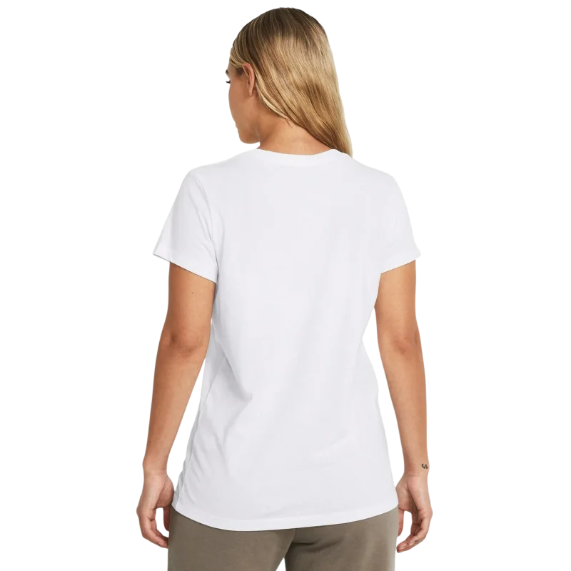 Under Armour UA W SPORTSTYLE LOGO SS Beyaz-Siyah Kadın Tshirt - 2