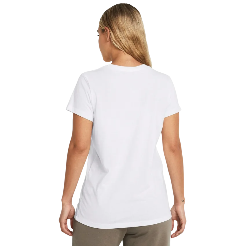 Under Armour UA W SPORTSTYLE LOGO SS Beyaz-Siyah Kadın Tshirt - 2