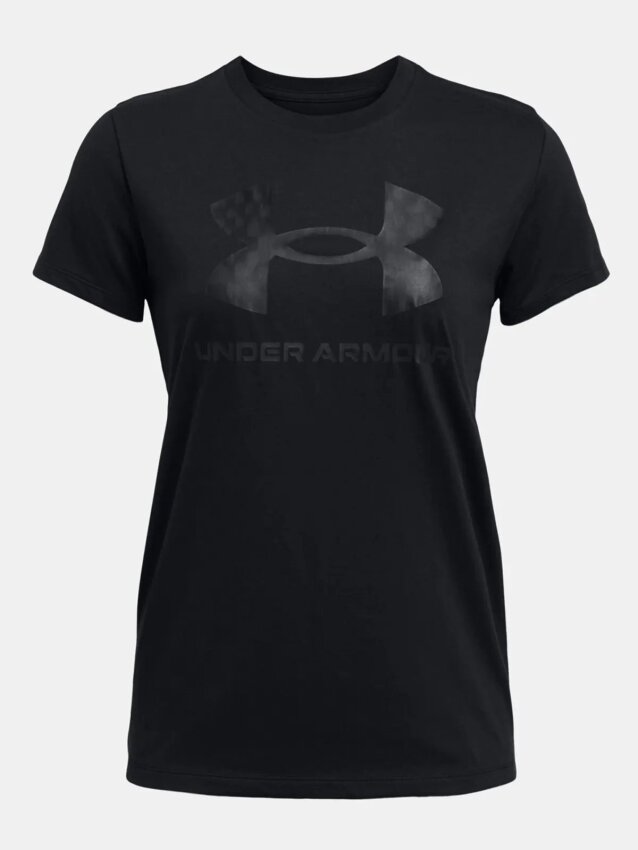 Under Armour UA W SPORTSTYLE LOGO SS SİYAH Kadın Tshirt - 3