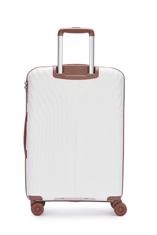 United Colors Of Benetton Trolley 60 Cm Unisex Beyaz Valiz - United Colors Of Benetton (1)