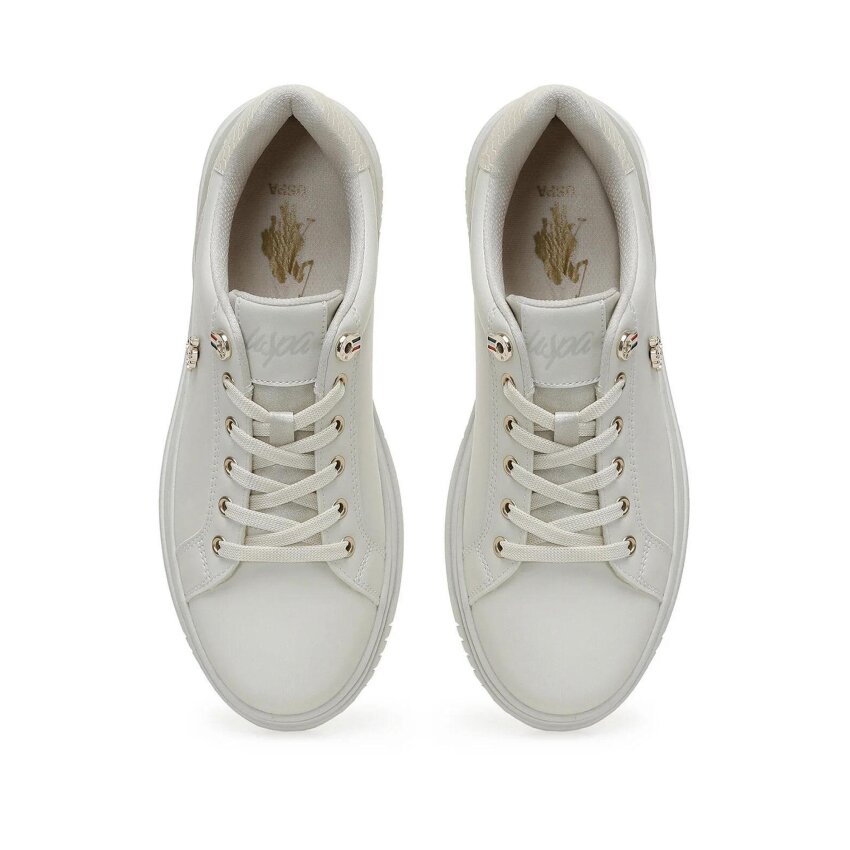 U.S. Polo Assn. 3S ONZA 3PR Bej Kadın Sneaker - 4