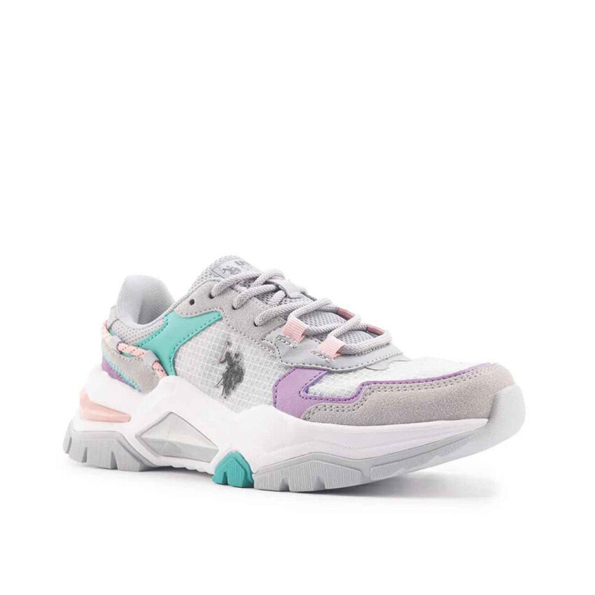 U.S. Polo Assn. 4M VINCENT WMN 4FX Gri Kadın Sneaker Ayakkabı - 4